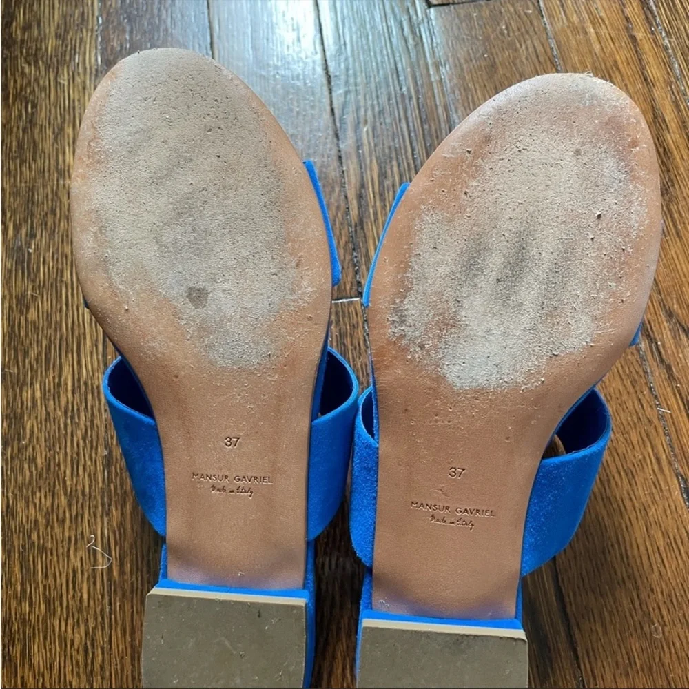 Mansur Gavriel Blue Sandals - Picture 7 of 11